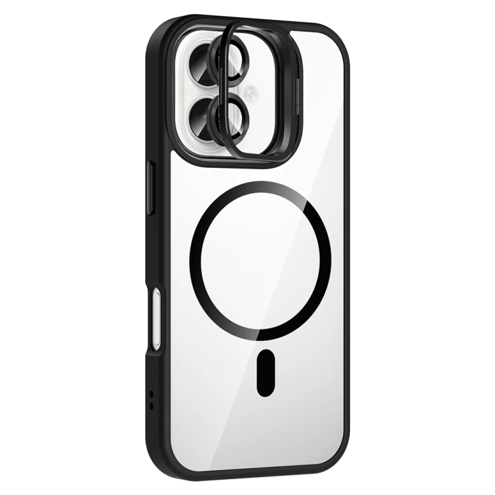 Apple iPhone 16 Plus Kılıf Standlı ve Kamera Lens Hediyeli M-Safe Şarj Özellikli Redclick Etro Kapak