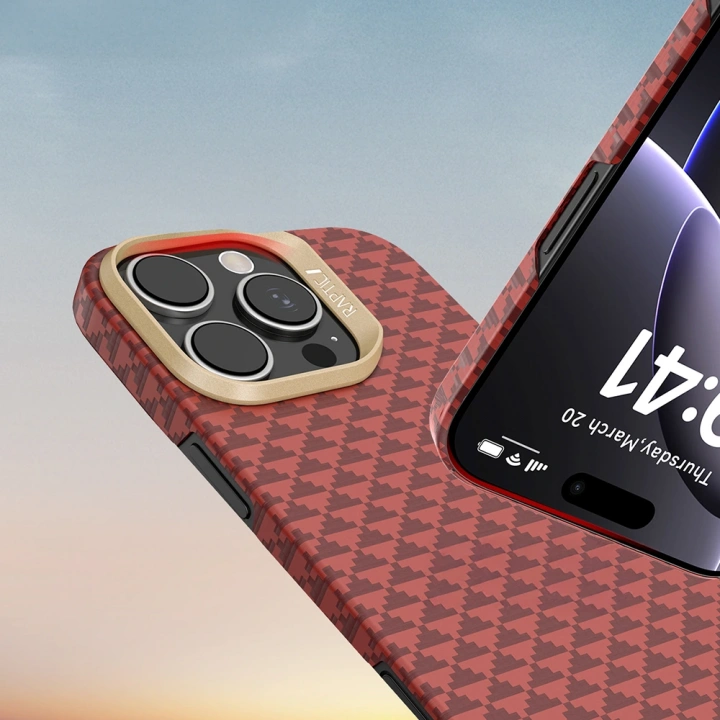 Apple iPhone 16 Pro Kılıf M-safe Şarj Özellikli Raptic Aramid Skin Origin Serisi Kapak