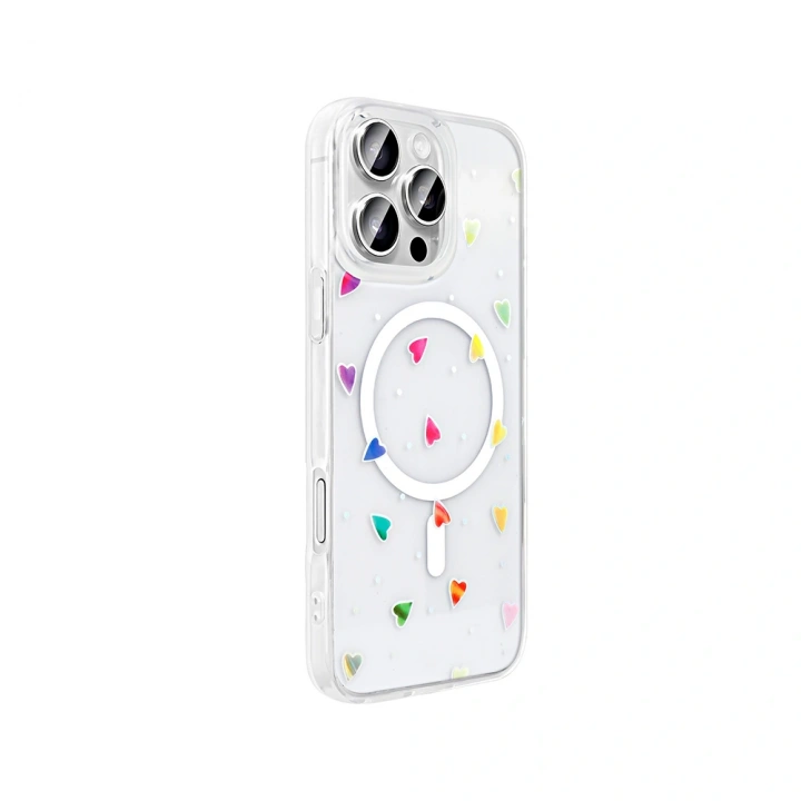 Apple iPhone 16 Pro Kılıf M-Safe Şarj Özellikli Şeffaf Redclick Folk Sert Kapak