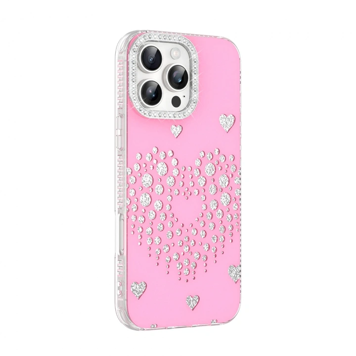 Apple iPhone 16 Pro Max Kılıf Damla Taşlı Redclick Rivas Sert PC Kapak
