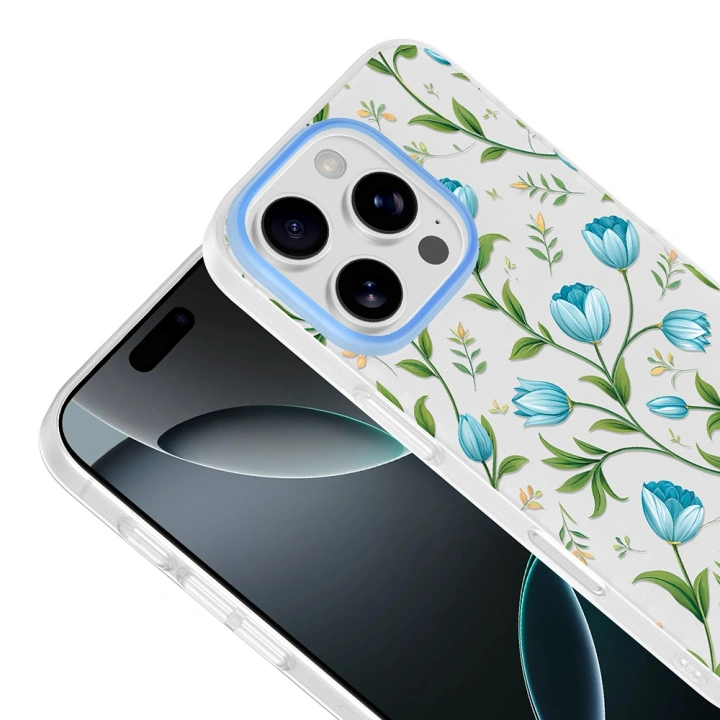 Apple iPhone 16 Pro Max Kılıf Kamera Korumalı Desenli Redclick Klip Kapak