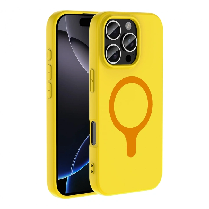 Apple iPhone 16 Pro Max Kılıf M-Safe Şarj Özellikli Redclick Aris Silikon Kapak
