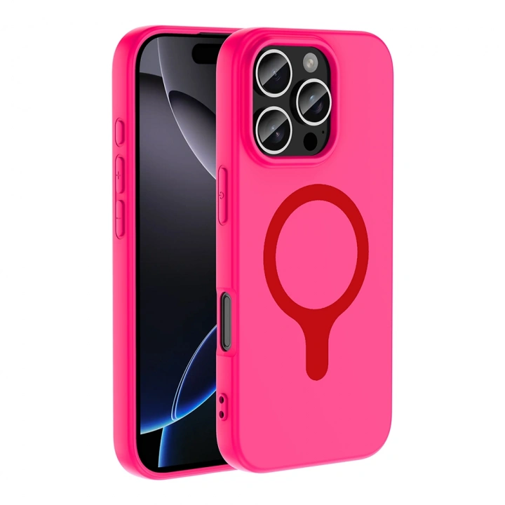 Apple iPhone 16 Pro Max Kılıf M-Safe Şarj Özellikli Redclick Aris Silikon Kapak