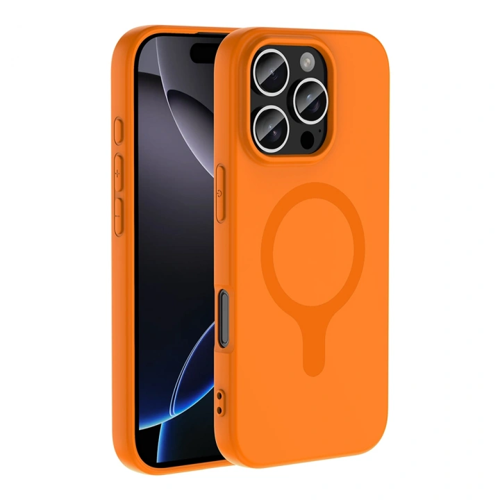 Apple iPhone 16 Pro Max Kılıf M-Safe Şarj Özellikli Redclick Aris Silikon Kapak
