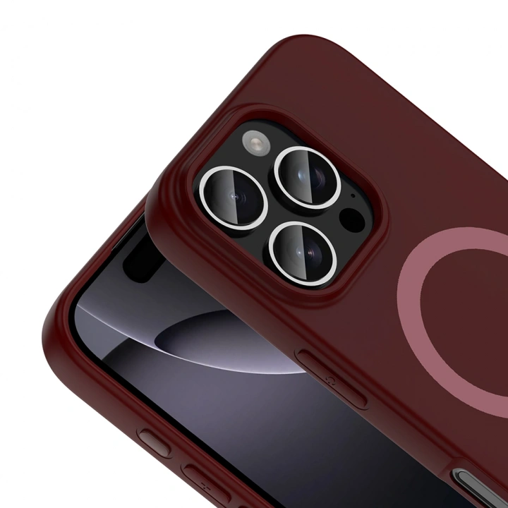 Apple iPhone 16 Pro Max Kılıf M-Safe Şarj Özellikli Redclick Aris Silikon Kapak