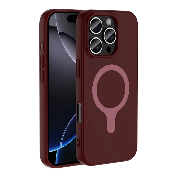 Apple iPhone 16 Pro Max Kılıf M-Safe Şarj Özellikli Redclick Aris Silikon Kapak