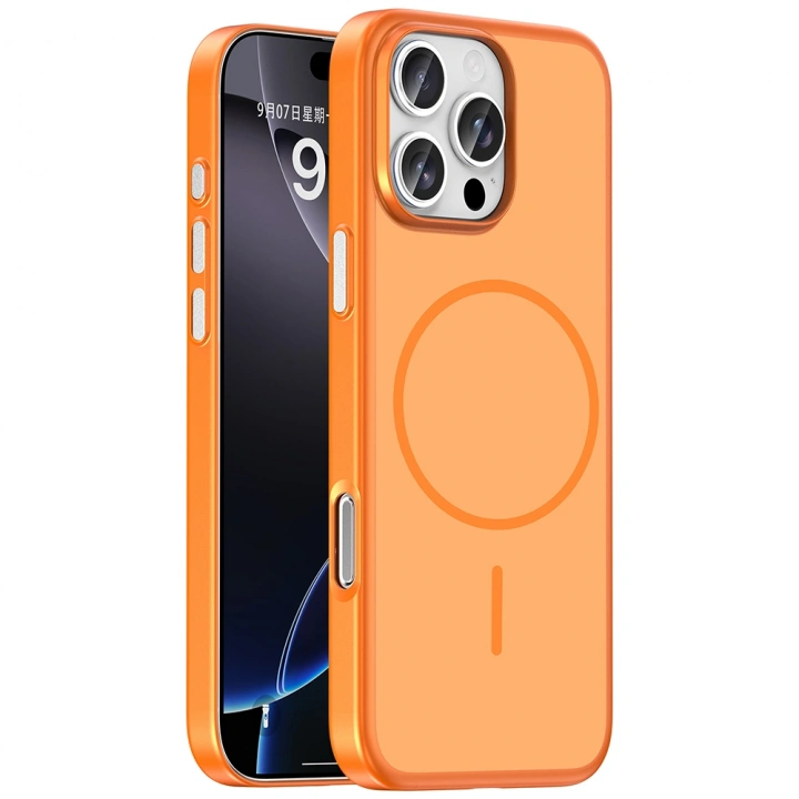 Apple iPhone 16 Pro Max Kılıf M-Safe Şarj Özellikli Redclick Lora PC Kapak