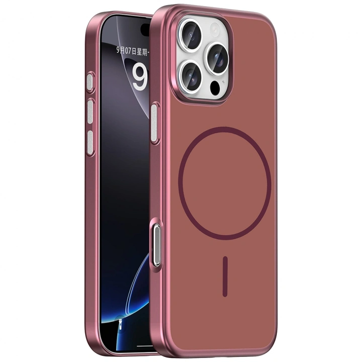 Apple iPhone 16 Pro Max Kılıf M-Safe Şarj Özellikli Redclick Lora PC Kapak