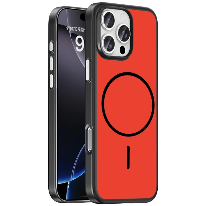 Apple iPhone 16 Pro Max Kılıf M-Safe Şarj Özellikli Redclick Lora PC Kapak