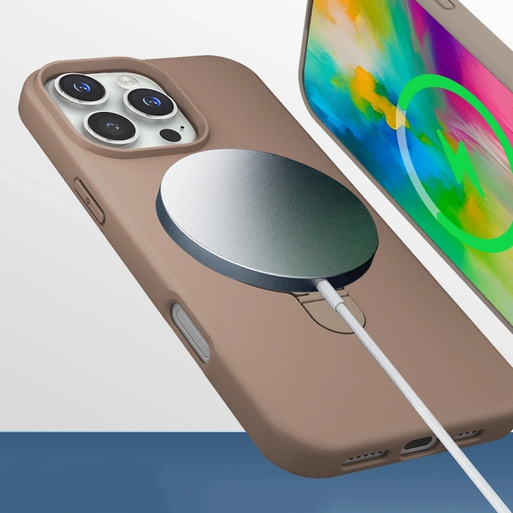 Apple iPhone 16 Pro Max Kılıf M-safe Şarj Özellikli Standlı Redclick Samara Kapak
