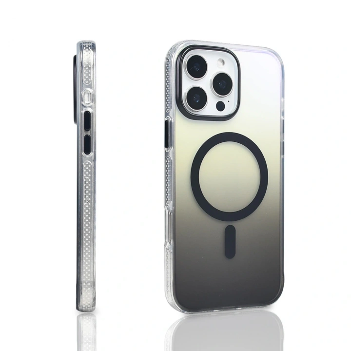 Apple iPhone 16 Pro Max Kılıf M-safe Şarj Özellikli Transparan Renk Geçişli Redclick Toros Kapak