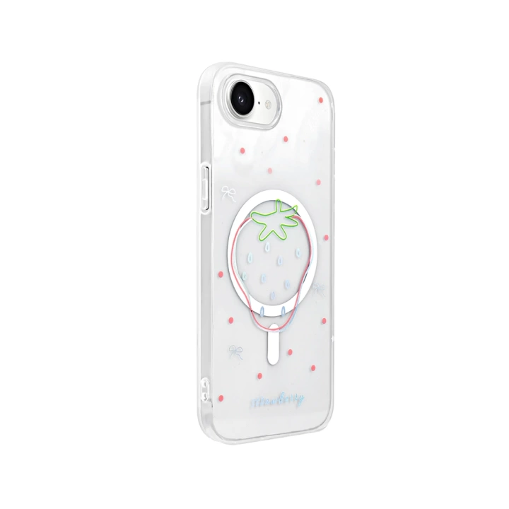 Apple iPhone 16E Kılıf M-Safe Şarj Özellikli Şeffaf Redclick Folk Sert Kapak