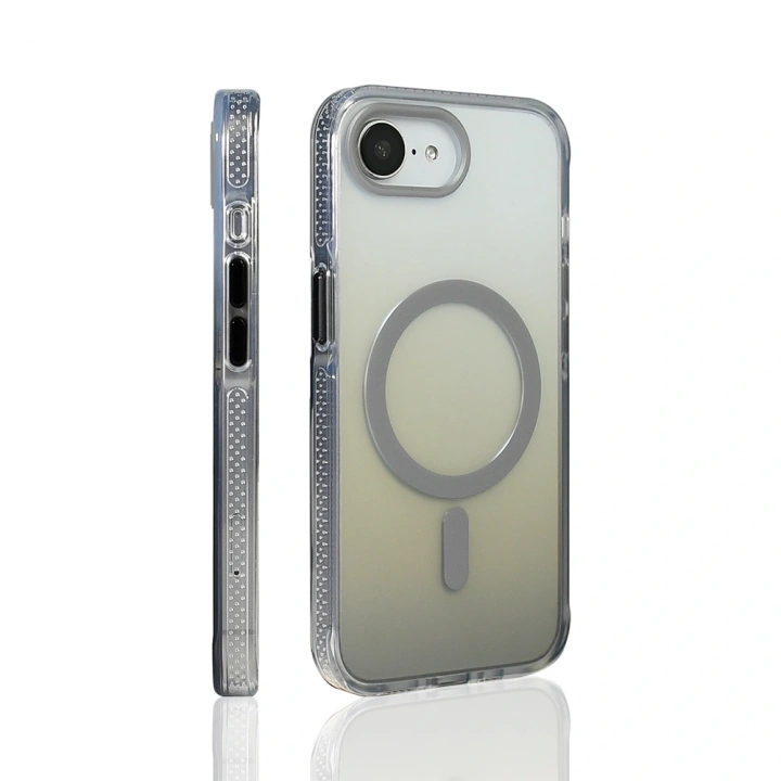 Apple iPhone 16E Kılıf M-safe Şarj Özellikli Transparan Renk Geçişli Redclick Toros Kapak