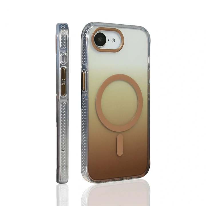 Apple iPhone 16E Kılıf M-safe Şarj Özellikli Transparan Renk Geçişli Redclick Toros Kapak