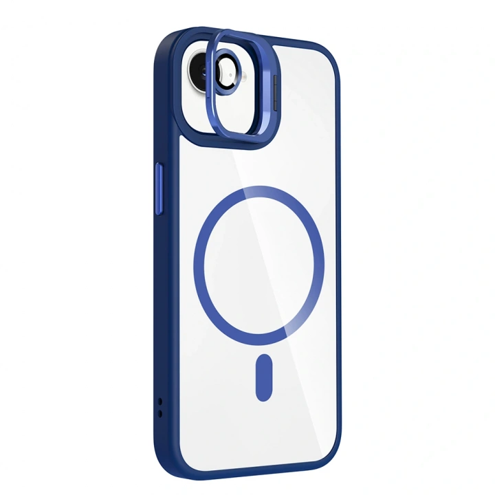 Apple iPhone 16E Kılıf Standlı ve Kamera Lens Hediyeli M-Safe Şarj Özellikli Redclick Etro Kapak