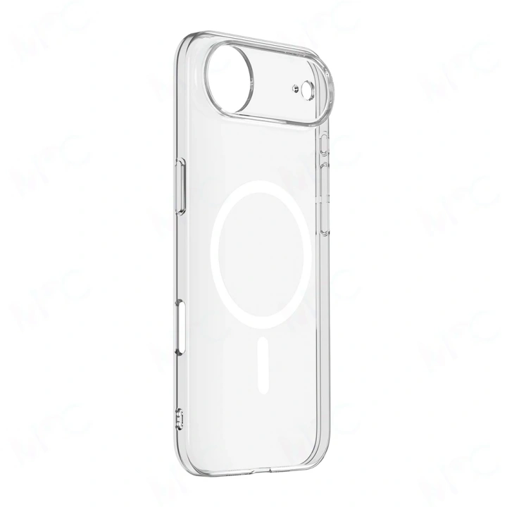 Apple iPhone 17 Air Kılıf IC Çipli M-Safe Şarj Özellikli Şeffaf Kamera Çerçeveli Redclick Toledo Kapak