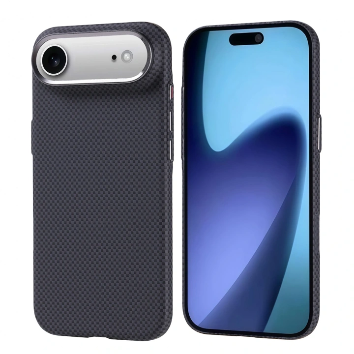 Apple iPhone 17 Air Kılıf M-safe Şarj Özellikli Karbon Fiber Görünümlü Redclick Nekst Kapak