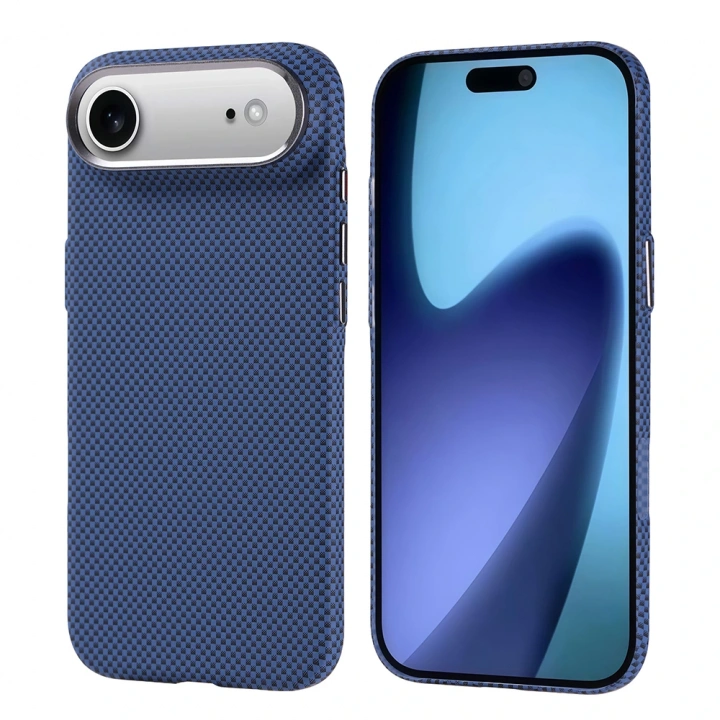 Apple iPhone 17 Air Kılıf M-safe Şarj Özellikli Karbon Fiber Görünümlü Redclick Nekst Kapak