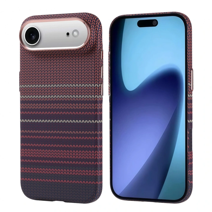 Apple iPhone 17 Air Kılıf M-safe Şarj Özellikli Karbon Fiber Görünümlü Redclick Nekst Kapak