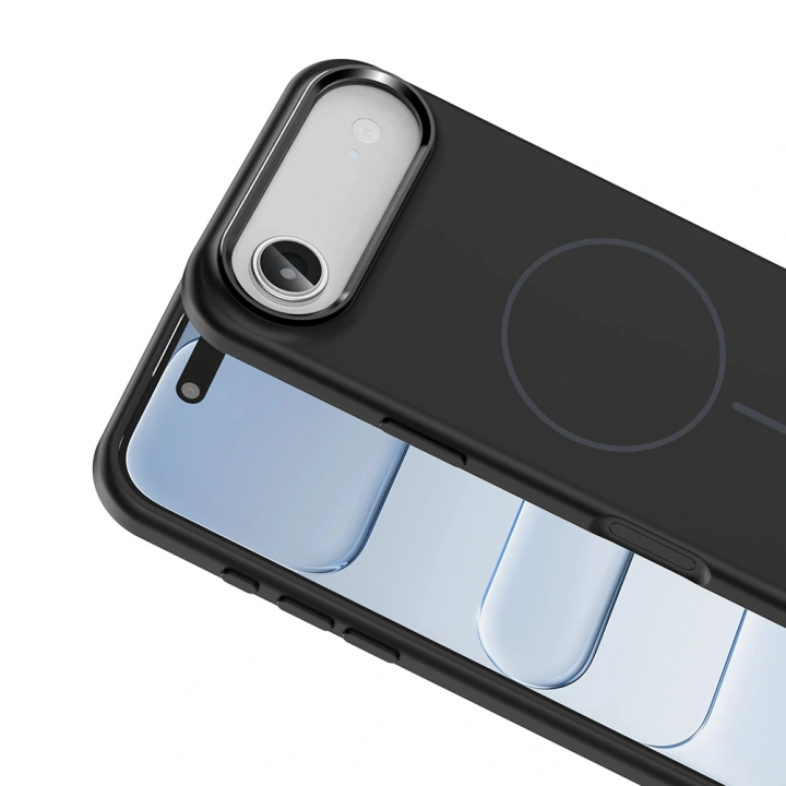 Apple iPhone 17 Air Kılıf M-Safe Şarj Özellikli Metal Kamera Çerçeveli Redclick Edi Silikon Kapak