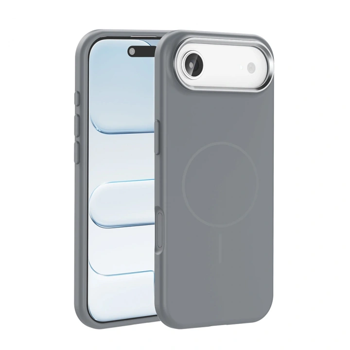Apple iPhone 17 Air Kılıf M-Safe Şarj Özellikli Metal Kamera Çerçeveli Redclick Edi Silikon Kapak