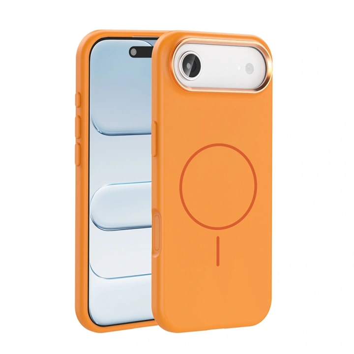 Apple iPhone 17 Air Kılıf M-Safe Şarj Özellikli Metal Kamera Çerçeveli Redclick Edi Silikon Kapak