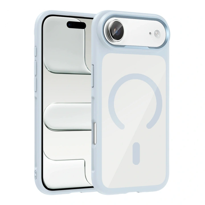 Apple iPhone 17 Air Kılıf M-Safe Şarj Özellikli Metal Kamera Çerçeveli Redclick Tiko Kapak