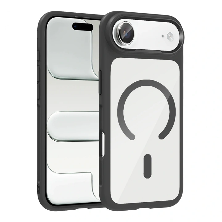 Apple iPhone 17 Air Kılıf M-Safe Şarj Özellikli Metal Kamera Çerçeveli Redclick Tiko Kapak