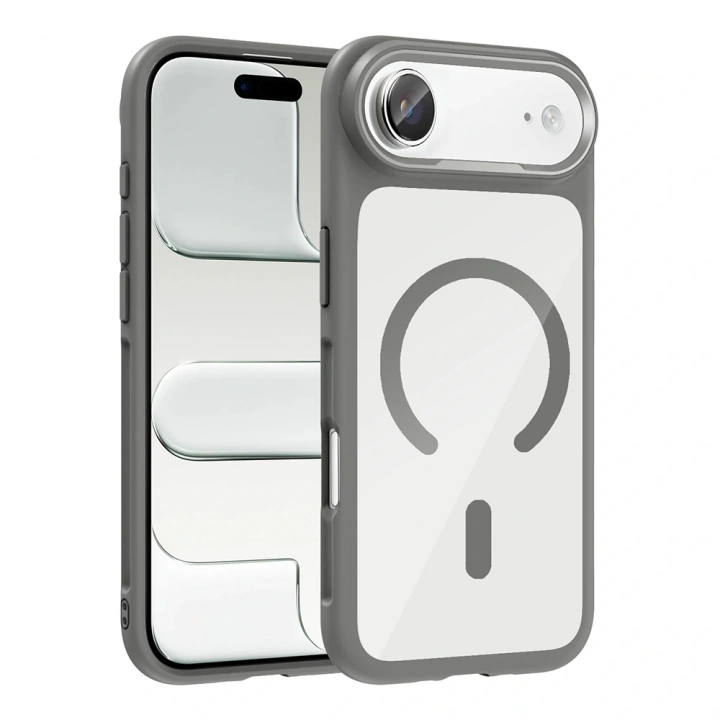 Apple iPhone 17 Air Kılıf M-Safe Şarj Özellikli Metal Kamera Çerçeveli Redclick Tiko Kapak