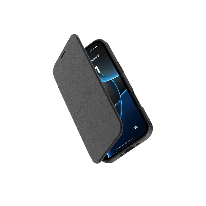 Apple iPhone 17 Air Kılıf M-Safe Şarj Özellikli Raptic Air Folio Şeffaf Kartlıklı Kapaklı Kılıf