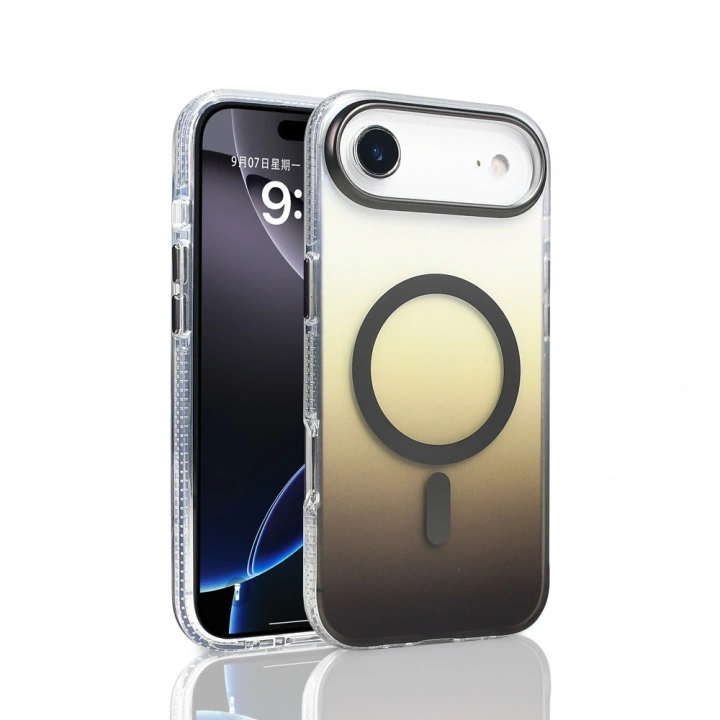 Apple iPhone 17 Air Kılıf M-safe Şarj Özellikli Transparan Renk Geçişli Redclick Toros Kapak