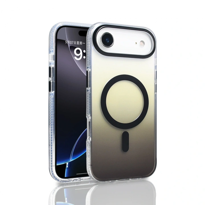 Apple iPhone 17 Air Kılıf M-safe Şarj Özellikli Transparan Renk Geçişli Redclick Toros Kapak