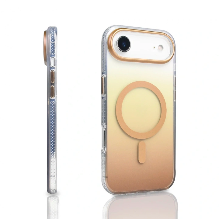 Apple iPhone 17 Air Kılıf M-safe Şarj Özellikli Transparan Renk Geçişli Redclick Toros Kapak