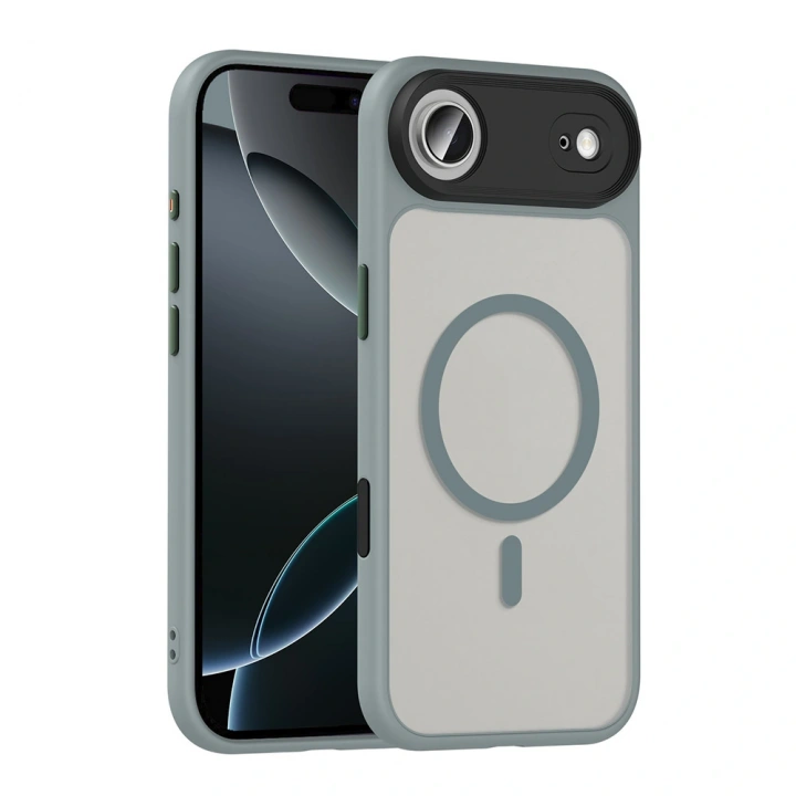 Apple iPhone 17 Air Kılıf Mat Arka Yüzey Wireless Şarj Özellikli Redclick Flet M-safe Kapak