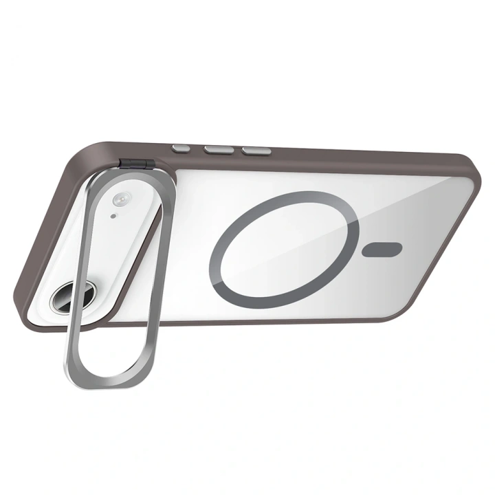 Apple iPhone 17 Air Kılıf Standlı ve Kamera Lens Hediyeli M-Safe Şarj Özellikli Redclick Etro Kapak