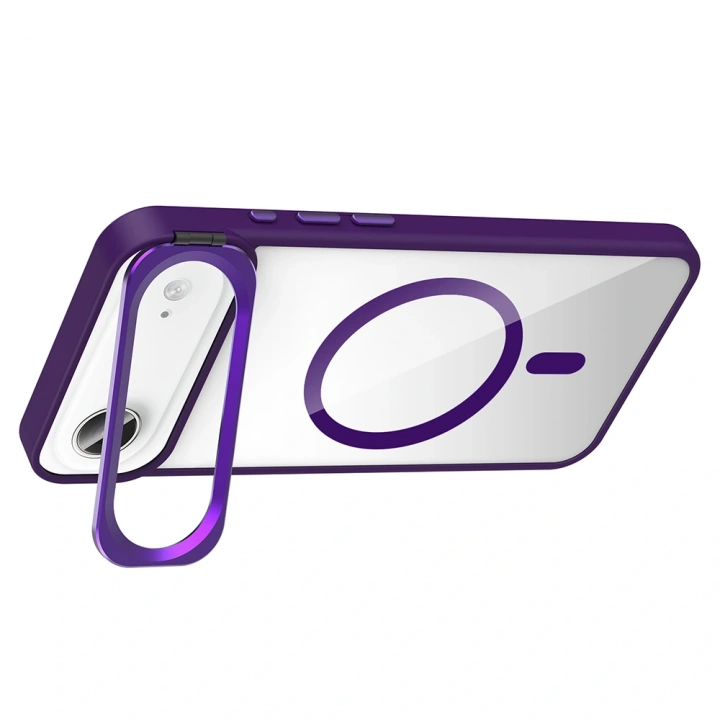 Apple iPhone 17 Air Kılıf Standlı ve Kamera Lens Hediyeli M-Safe Şarj Özellikli Redclick Etro Kapak