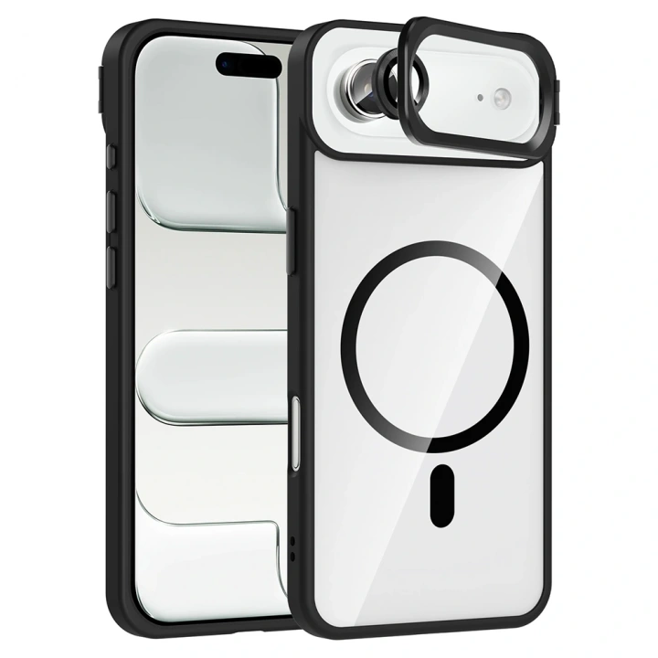 Apple iPhone 17 Air Kılıf Standlı ve Kamera Lens Hediyeli M-Safe Şarj Özellikli Redclick Etro Kapak