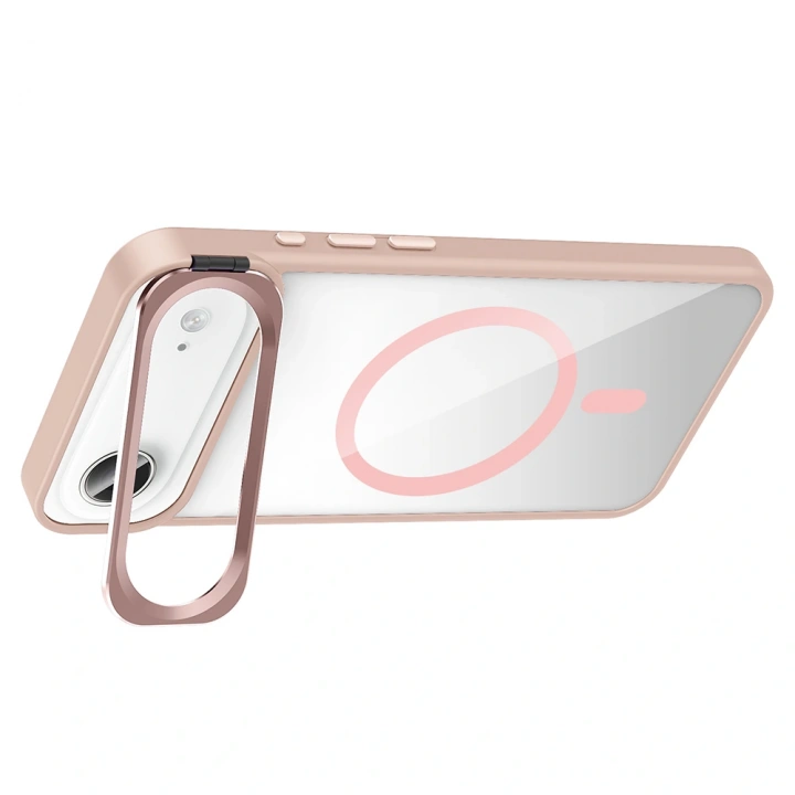 Apple iPhone 17 Air Kılıf Standlı ve Kamera Lens Hediyeli M-Safe Şarj Özellikli Redclick Etro Kapak