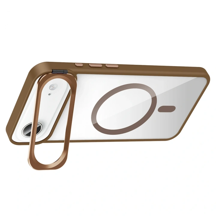 Apple iPhone 17 Air Kılıf Standlı ve Kamera Lens Hediyeli M-Safe Şarj Özellikli Redclick Etro Kapak