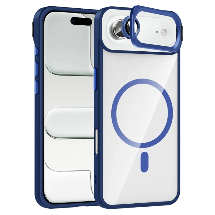 Apple iPhone 17 Air Kılıf Standlı ve Kamera Lens Hediyeli M-Safe Şarj Özellikli Redclick Etro Kapak