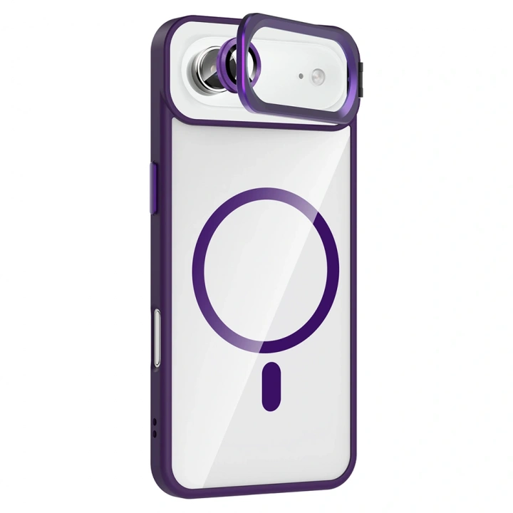 Apple iPhone 17 Air Kılıf Standlı ve Kamera Lens Hediyeli M-Safe Şarj Özellikli Redclick Etro Kapak