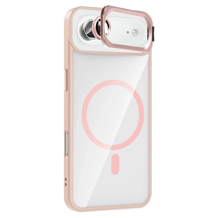 Apple iPhone 17 Air Kılıf Standlı ve Kamera Lens Hediyeli M-Safe Şarj Özellikli Redclick Etro Kapak