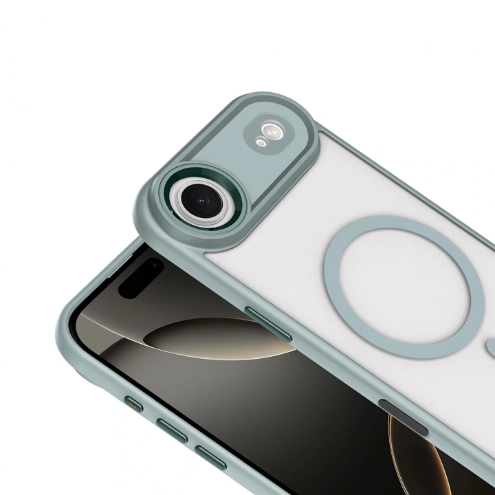 Apple iPhone 17 Air Kılıf Wireless Şarj Özellikli Redclick Krom M-safe Silikon Kapak