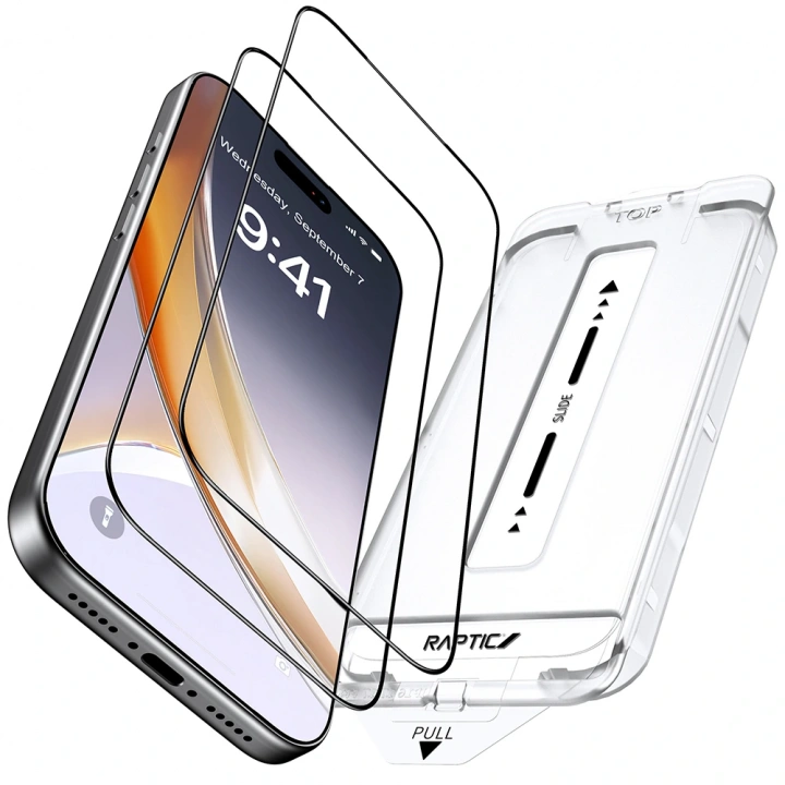 Apple iPhone 17 Air Raptic Air Glass 2.5D Ekran Koruyucu 2 Adet + Kolay Uygulama Aparatlı