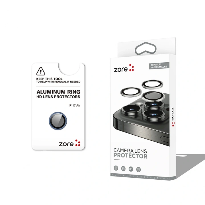 Apple iPhone 17 Air Redclick CL-12 Premium Safir Parmak İzi Bırakmayan Anti-Reflective Kamera Lens Koruyucu