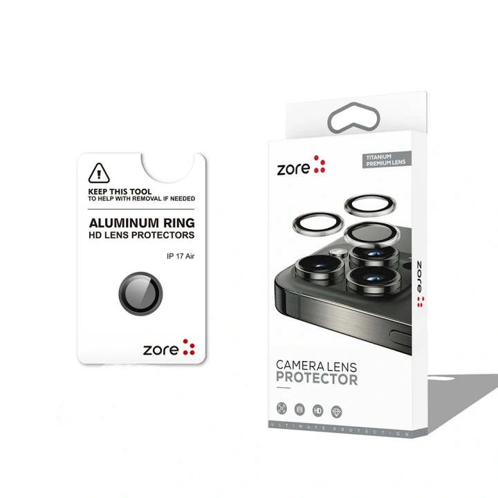 Apple iPhone 17 Air Redclick CL-12 Premium Safir Parmak İzi Bırakmayan Anti-Reflective Kamera Lens Koruyucu