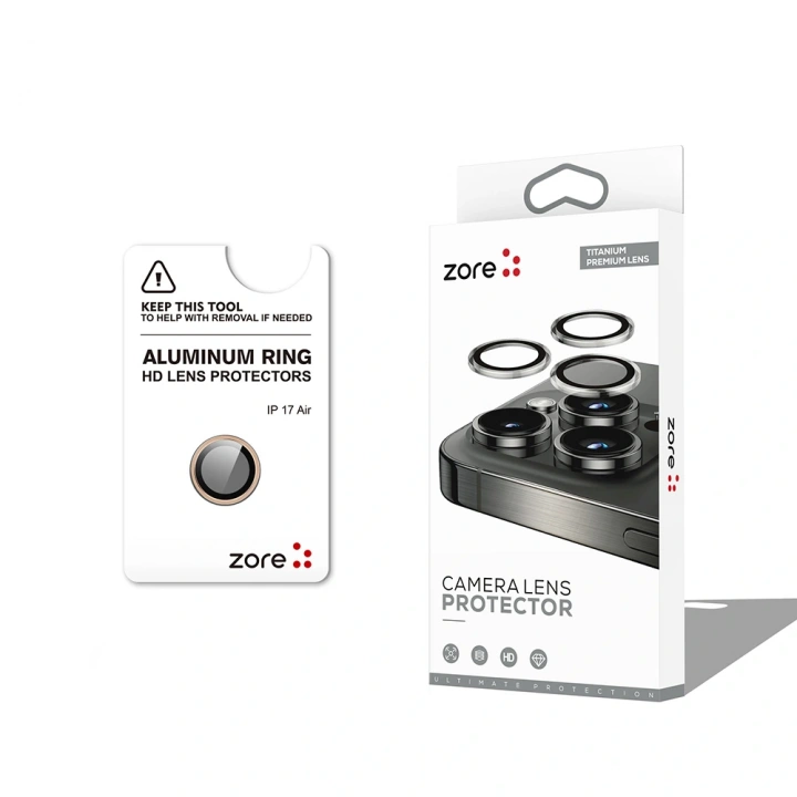 Apple iPhone 17 Air Redclick CL-12 Premium Safir Parmak İzi Bırakmayan Anti-Reflective Kamera Lens Koruyucu