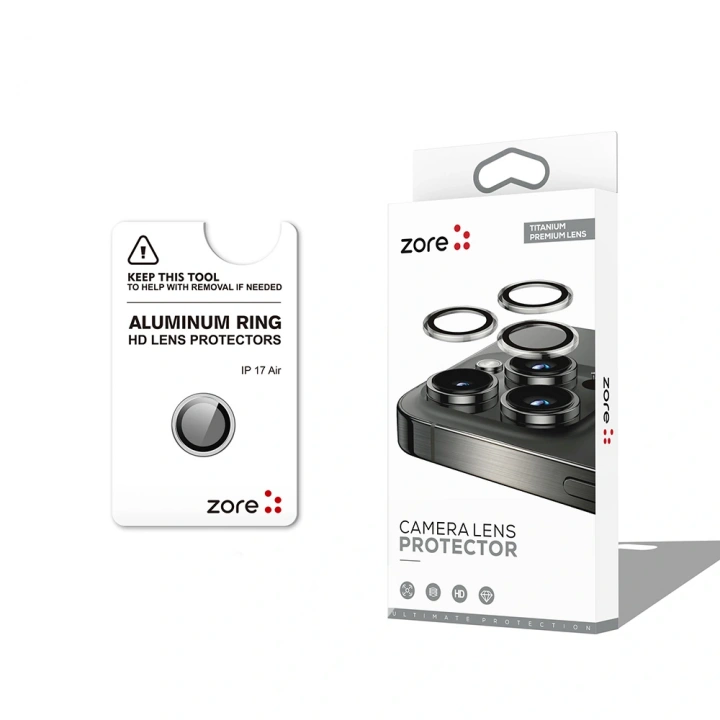 Apple iPhone 17 Air Redclick CL-12 Premium Safir Parmak İzi Bırakmayan Anti-Reflective Kamera Lens Koruyucu