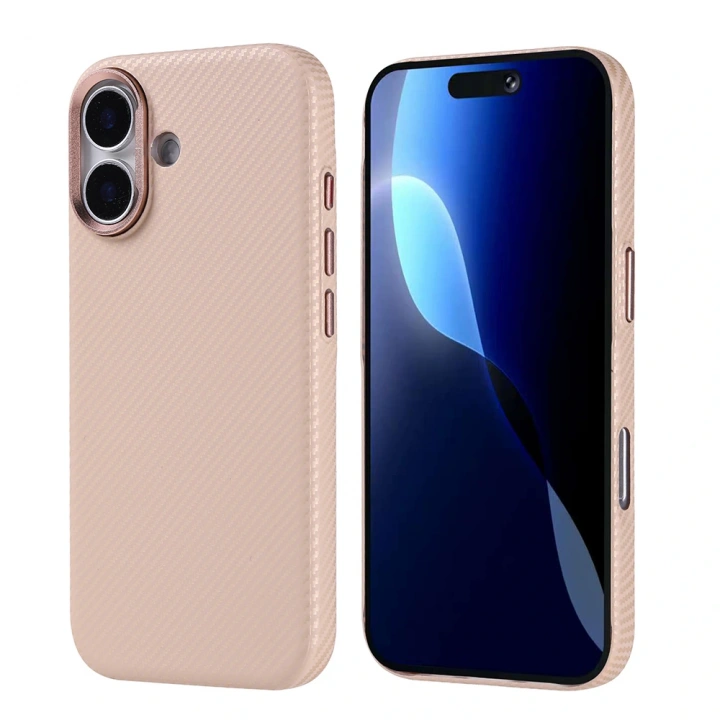 Apple iPhone 17 Kılıf M-safe Şarj Özellikli Karbon Fiber Görünümlü Redclick Nekst Kapak