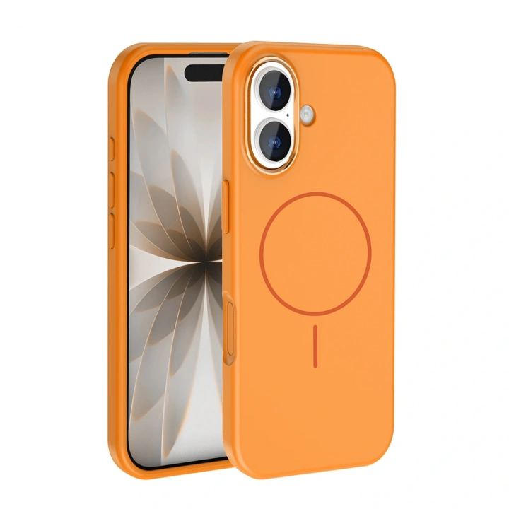 Apple iPhone 17 Kılıf M-Safe Şarj Özellikli Metal Kamera Çerçeveli Redclick Edi Silikon Kapak